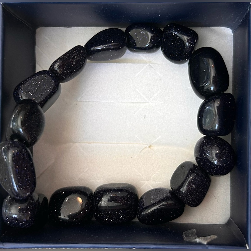 Black sparkle beaded bracelet